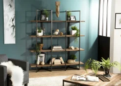 Etagère 5 niveaux en teck massif L140 x H180 cm SWING