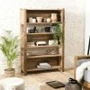 Etagère bibliothèque en bois de pin recyclé 5 niveaux DENVER