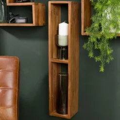 Etagère cube en bois recyclé de teck SWING