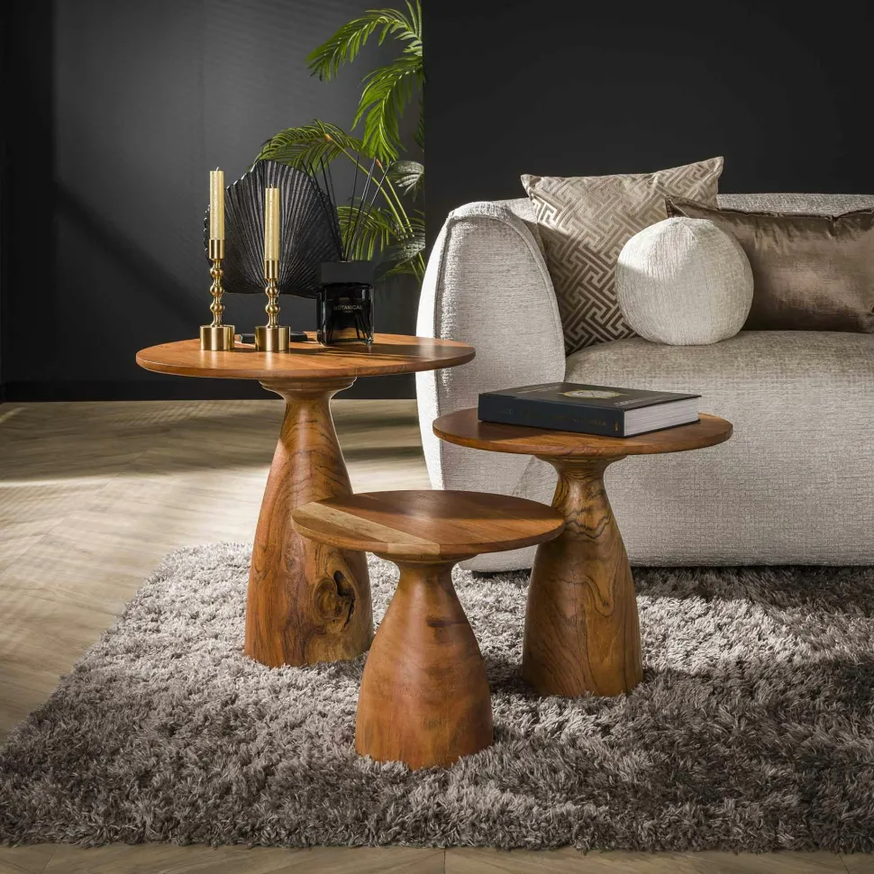 Etagère cube murale en bois d'acacia (lot de 3) MELBOURNE