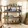 Etagère de rangement en teck et métal 4 niveaux 140 cm SWING