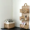 Etagère de rangement verticale en fibres naturelles, 3 paniers TALLINN