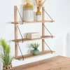 Etagère murale bois massif 3 plateaux (bois blanc) PALERME