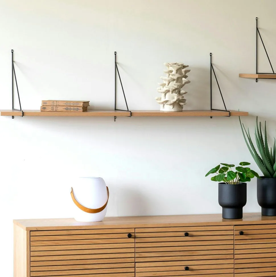 Etagère murale design effet bois 80 cm TALLINN