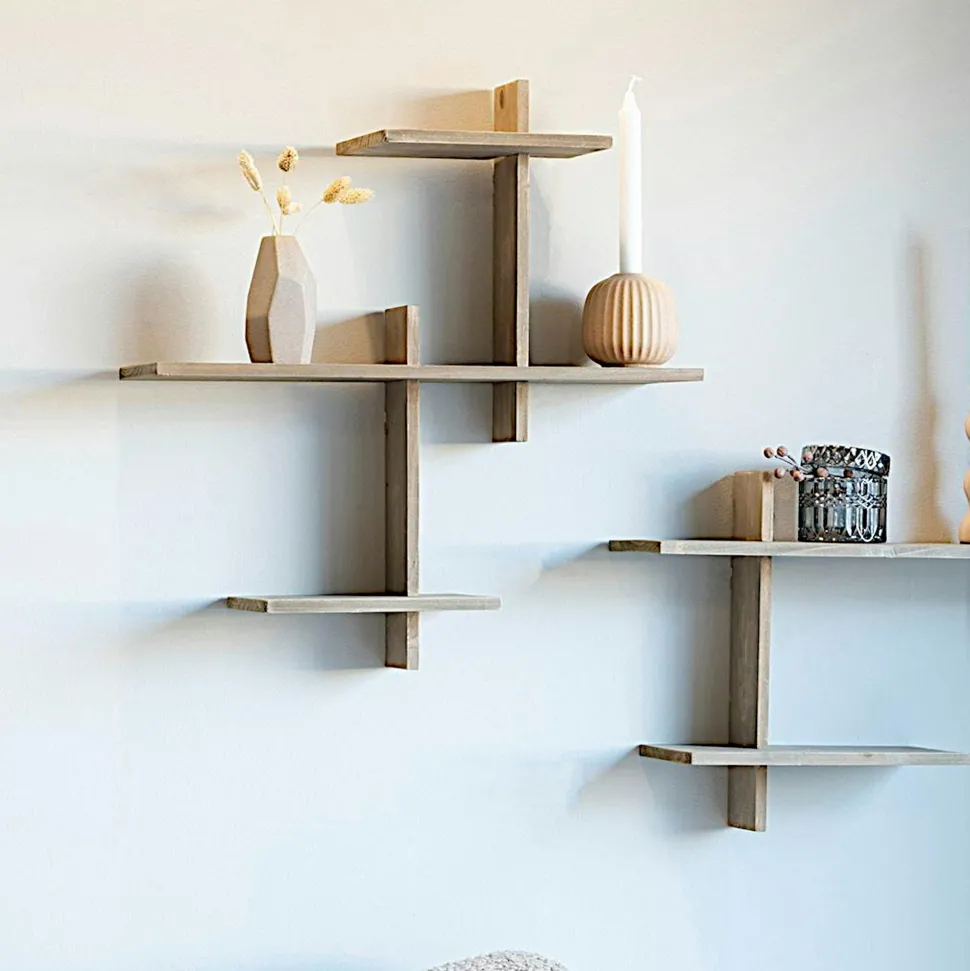 Etagère murale déstructurée en bois 66 cm TALLINN