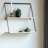 Etagère murale moderne en bois 2 plateaux TALLINN