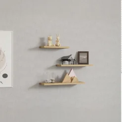 Etagère murale moderne gris foncé (lot de 3) MARFA