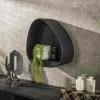 Etagère murale noire forme organique 45 cm TAJ