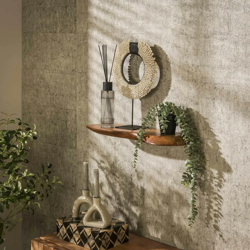 Etagère murale organique en bois d'acacia 60 cm MELBOURNE
