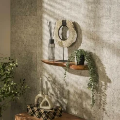 Etagère murale organique en bois d'acacia 90 cm MELBOURNE