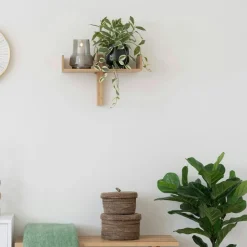 Etagère murale verticale en bambou 5 plateaux avec joues 180 cm TALLINN