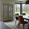 Etagère vitrée hévéa 120cm HELENA