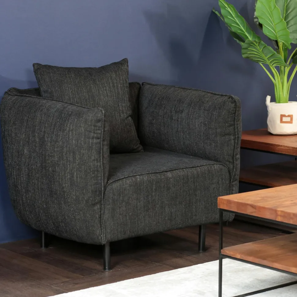 Fauteuil blanc crème moderne TURIN