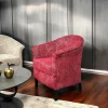 Fauteuil Cabriolet rouge chiné MIRA