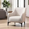 Fauteuil contemporain sable - pieds noirs VILNIUS