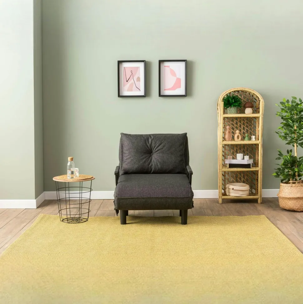 Fauteuil convertible anthracite couchage 175 cm IBARRA