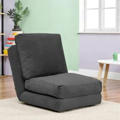 Fauteuil convertible gris foncé - tissu MODI