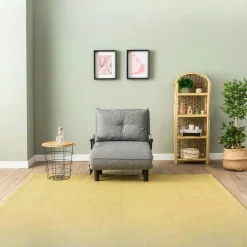 Fauteuil convertible gris clair couchage 175 cm IBARRA