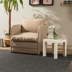 Fauteuil convertible velours bleu lagon couchage 200 cm ORURO