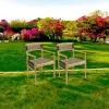 Fauteuil de jardin teck et cordes synthétiques tressées (lot de 2) SUMMER