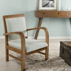 Fauteuil exotique en Teck et Coton noir 61x63x81cm DIKA