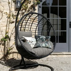 Fauteuil suspendu résine noire SOUTH BEACH