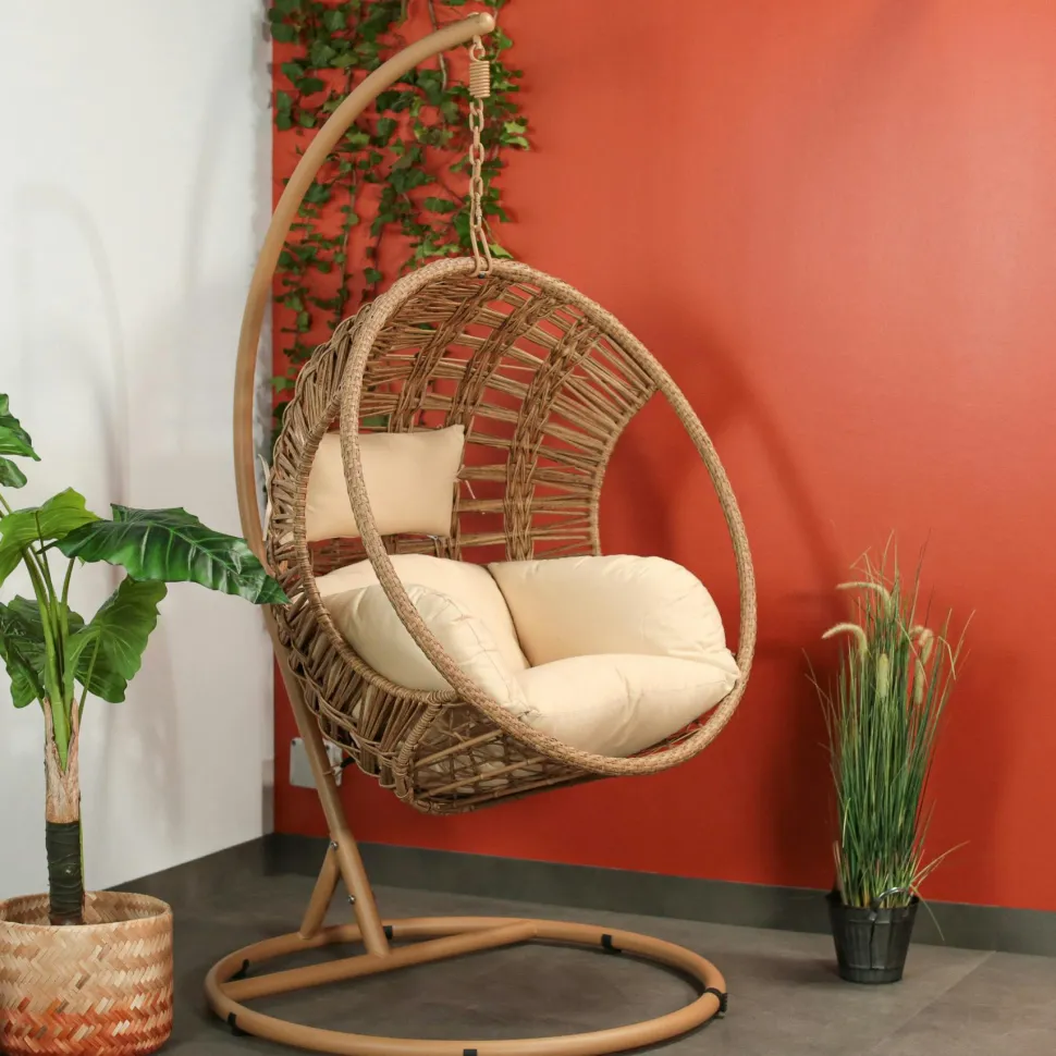 Fauteuil suspendu résine noire SOUTH BEACH