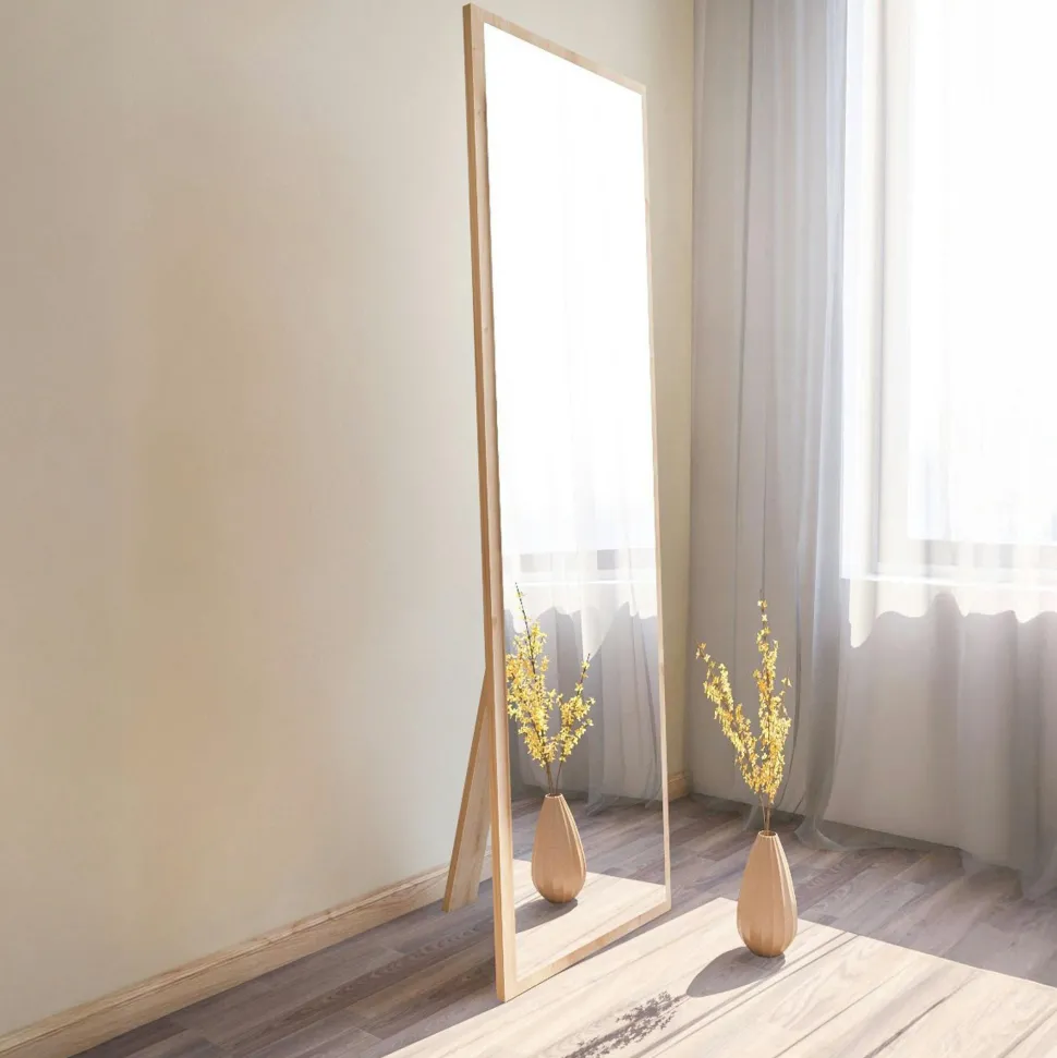 Grand miroir plein pied noir style moderne 160 cm CODY