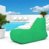 Grand pouf extérieur imperméable vert - avec poches ARTA