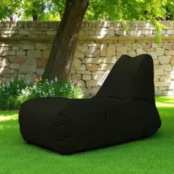 Grand pouf extérieur imperméable vert - avec poches ARTA