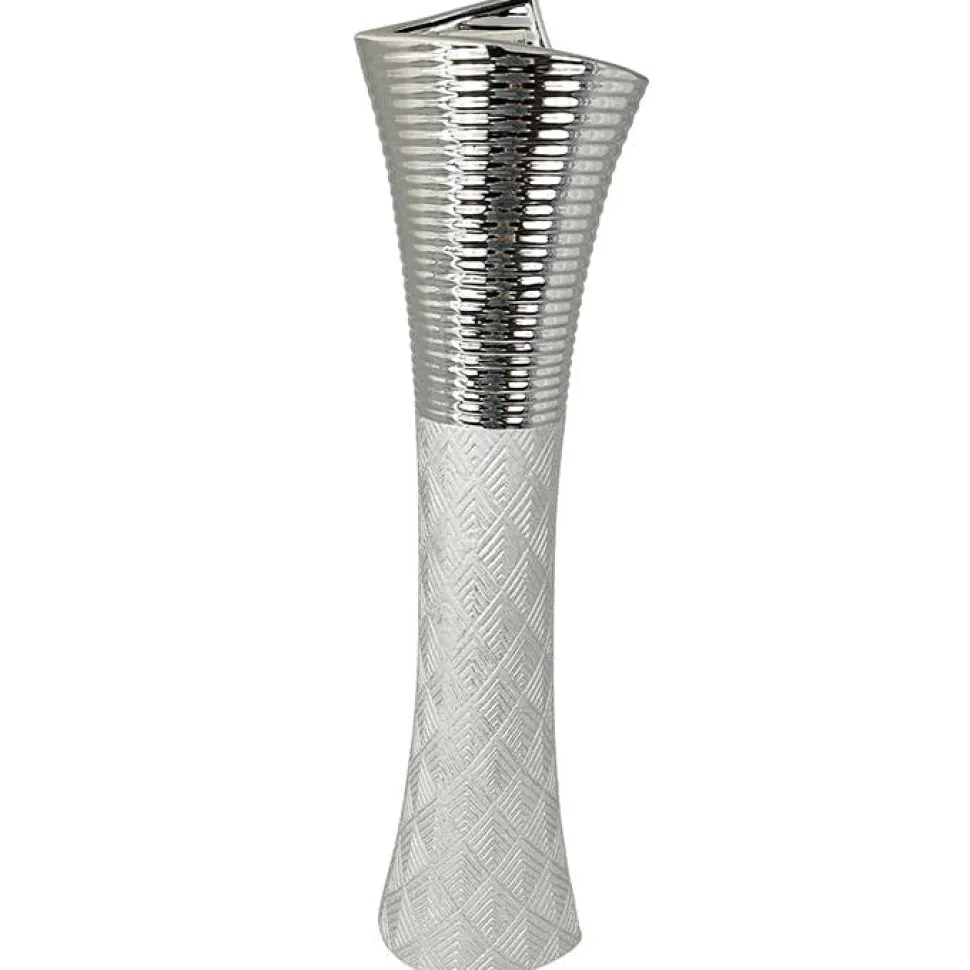 Grand vase décoratif deux gris