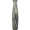 Grand vase décoratif gris et argent