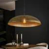 Grande suspension cuivrée et ajourée Ø90 cm RALF