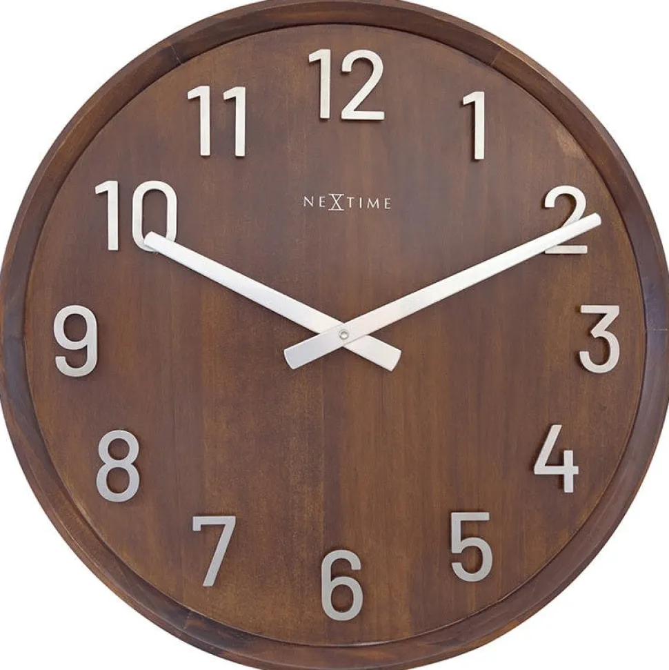 Horloge murale moderne marron