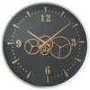 Horloge murale noire et or moderne