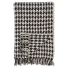 Jeté de canapé noir & blanc – motif pied-de-poule FALLON