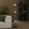 Lampadaire de salon avec cannage en métal NOVA