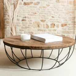 Lampadaire de salon avec cannage en métal NOVA