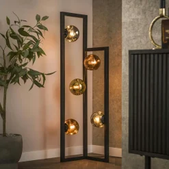 Lampadaire en bois de teck recyclé 184 cm JAVA