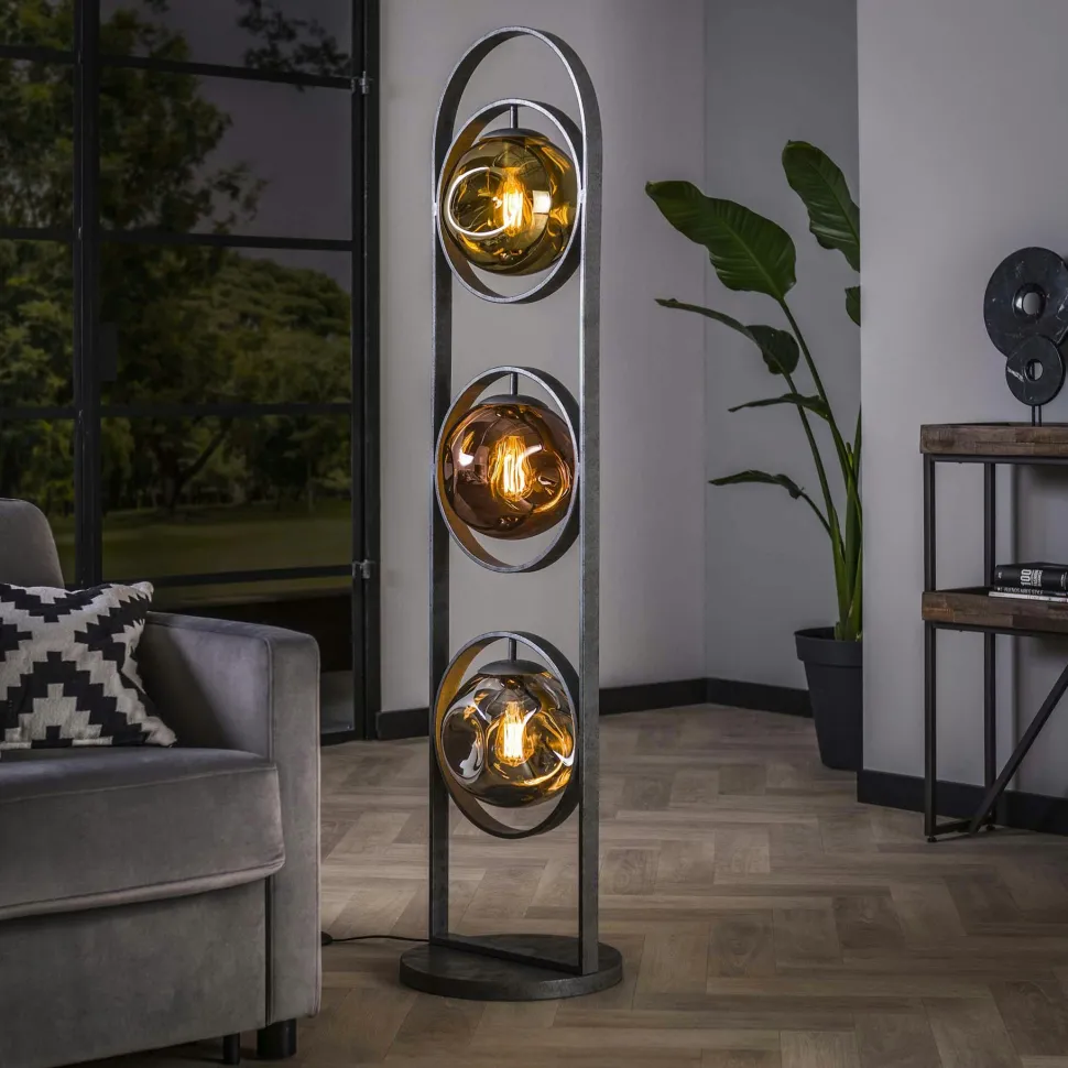 Lampadaire en bois de teck recyclé 104 cm JAVA