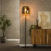 Lampadaire en verre fumé gris NIAGARA