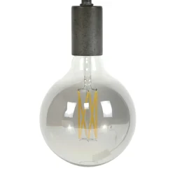 Lampadaire moderne décoratif avec étagères effet bois clair KILIS