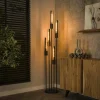 Lampadaire noir avec 5 abat-jour forme tube RALF
