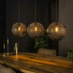 Lampadaire noir avec 7 abat-jour forme tube RALF