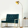 Lampadaire vintage cuivré avec abat-jour orientable SILE