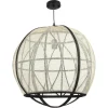Lampe boule noire et blanche