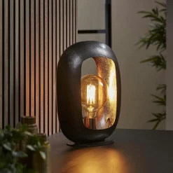 Lampe noire avec cadre épais 44 cm RALF