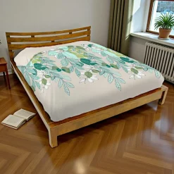Lit 2 places couchage 180x200 avec tête de lit basse Hévéa 196x214x80cm NIAGARA