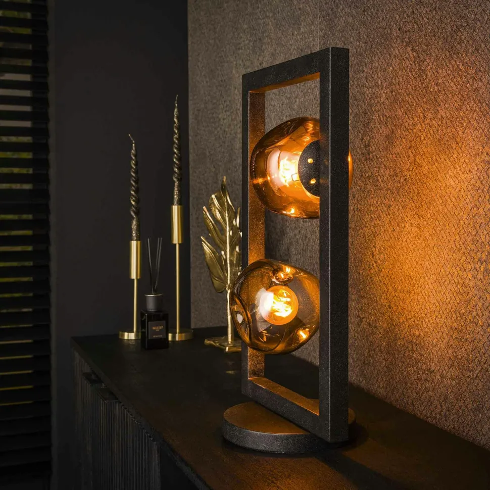 Luminaire vintage 6 lampes globes en verre RALF