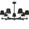 Lustre moderne noir 7 abat-jour MODENE